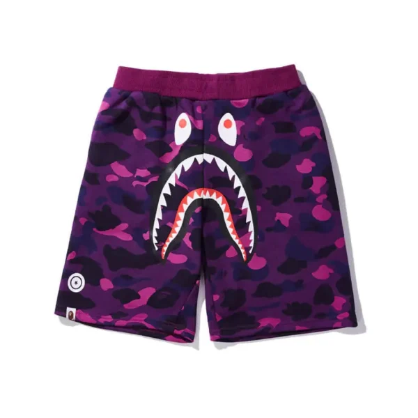Camouflage-Purple-Bape-Shark-Shorts